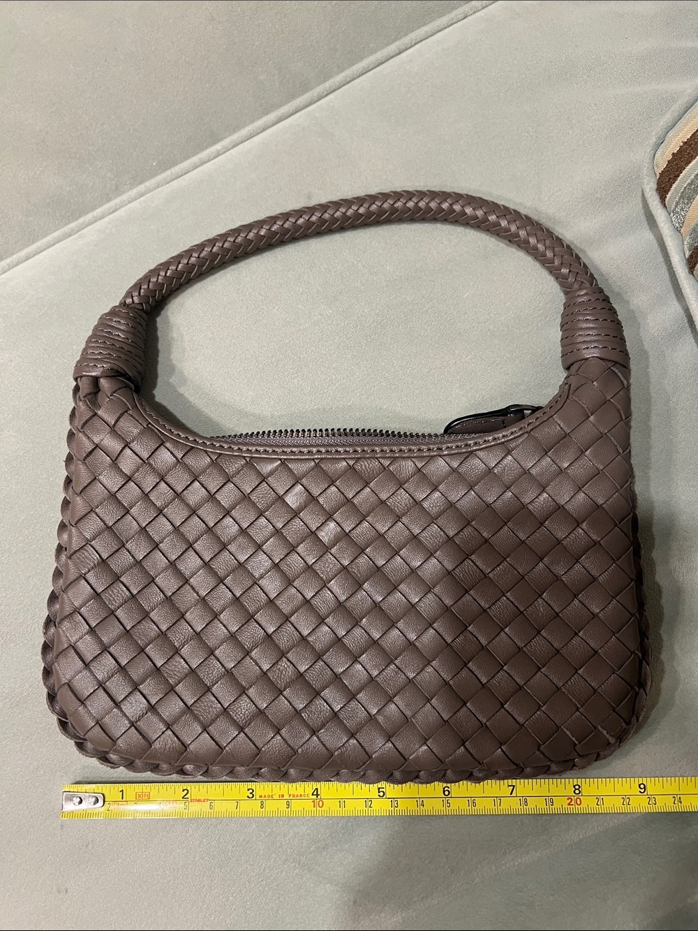 leather woven purse pre loved